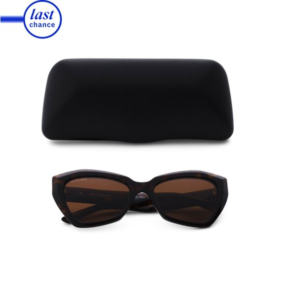 BALENCIAGA Havana Brown 56mm Oval Sunglasses - Picture 1 of 2